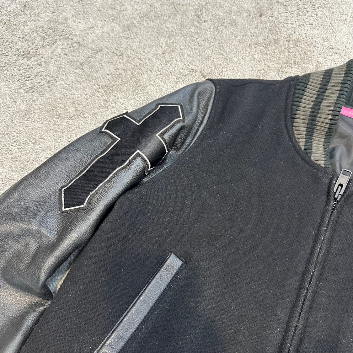 빈티지 JPN 소가죽 패치 울 바시티 자켓L 상품이미지9