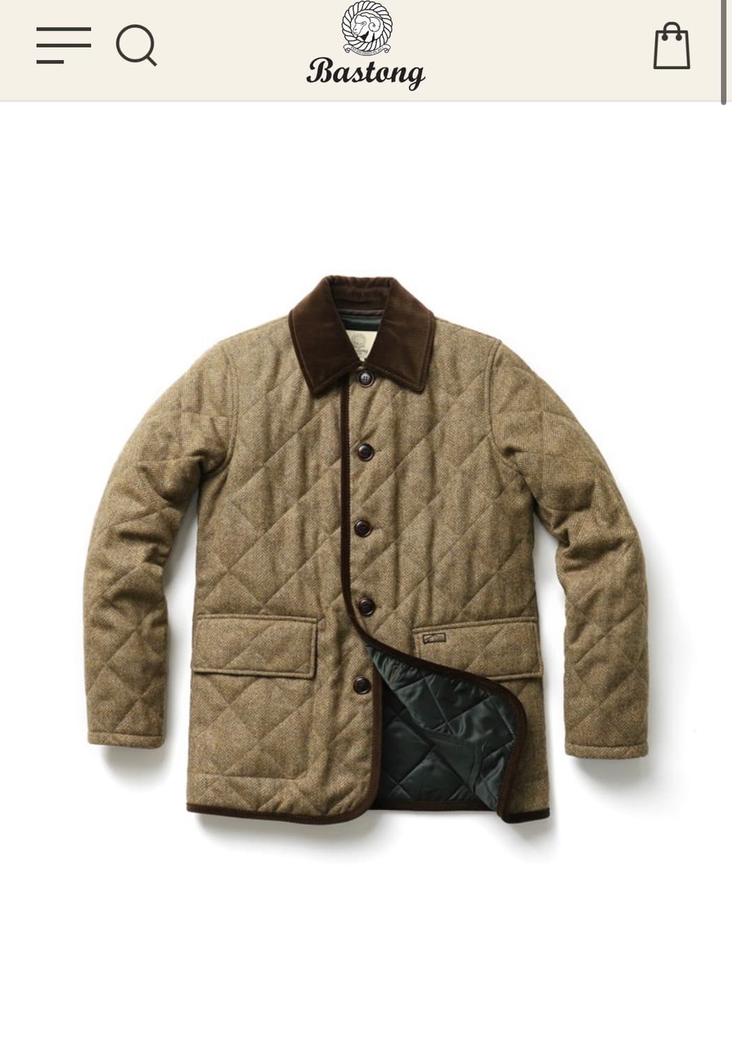 바스통 108W 베이지 헤링본 M(100-105) 상품이미지1