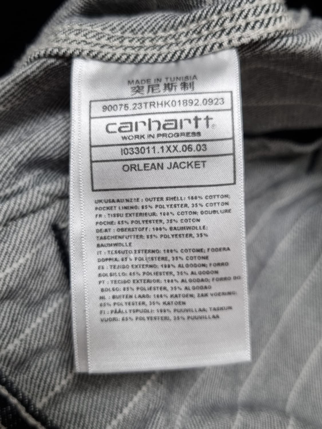 칼하트 wip 오를레앙 데님자켓 상품이미지4