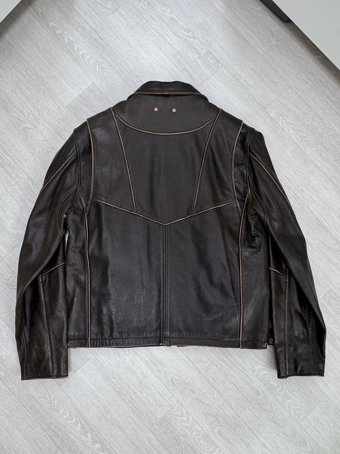 앤더슨벨 DRESZEN LEATHER ZIP-UP JACKET 상품이미지5