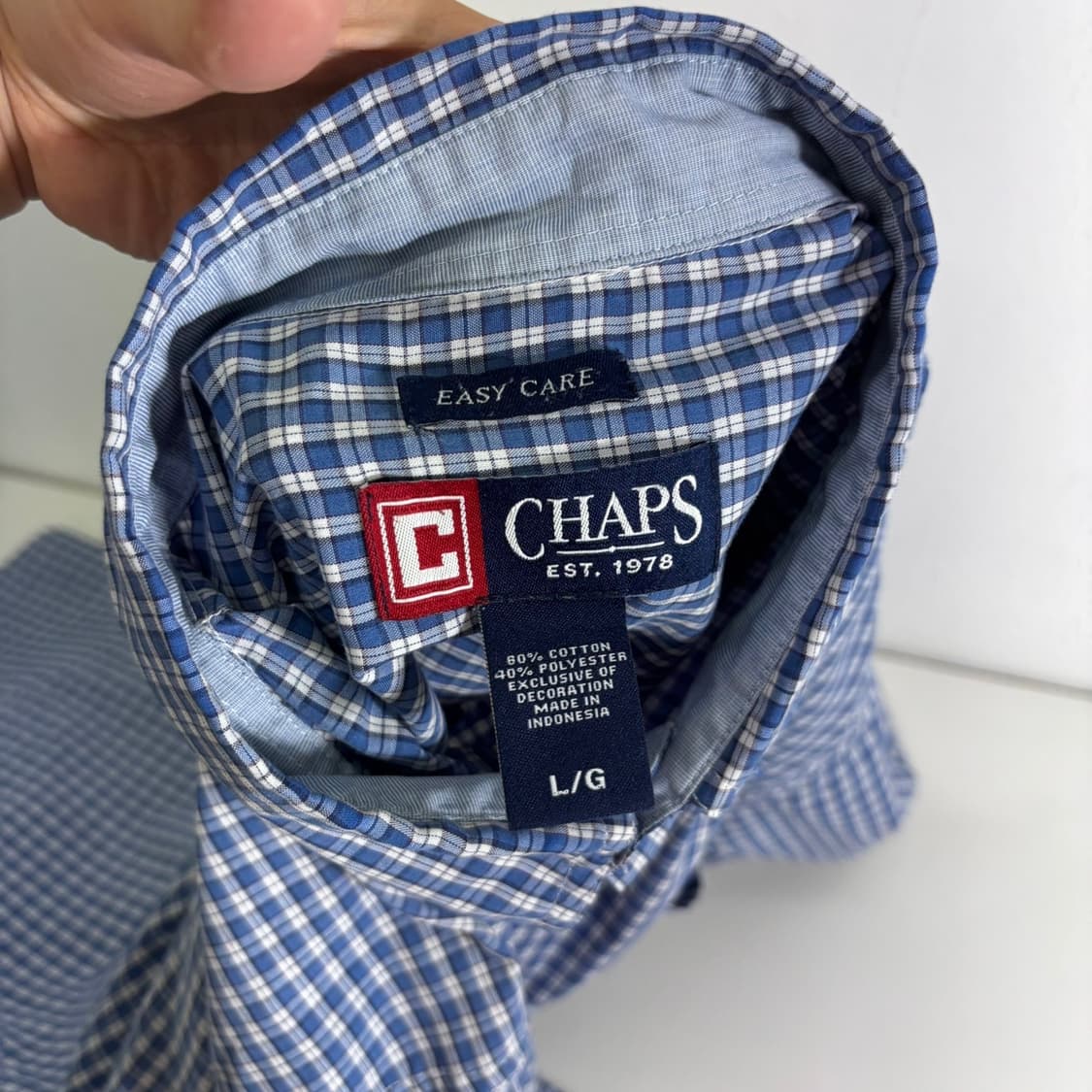 L-XL 챕스랄프로렌 오버핏 원포켓 체크셔츠 남방 상품이미지5