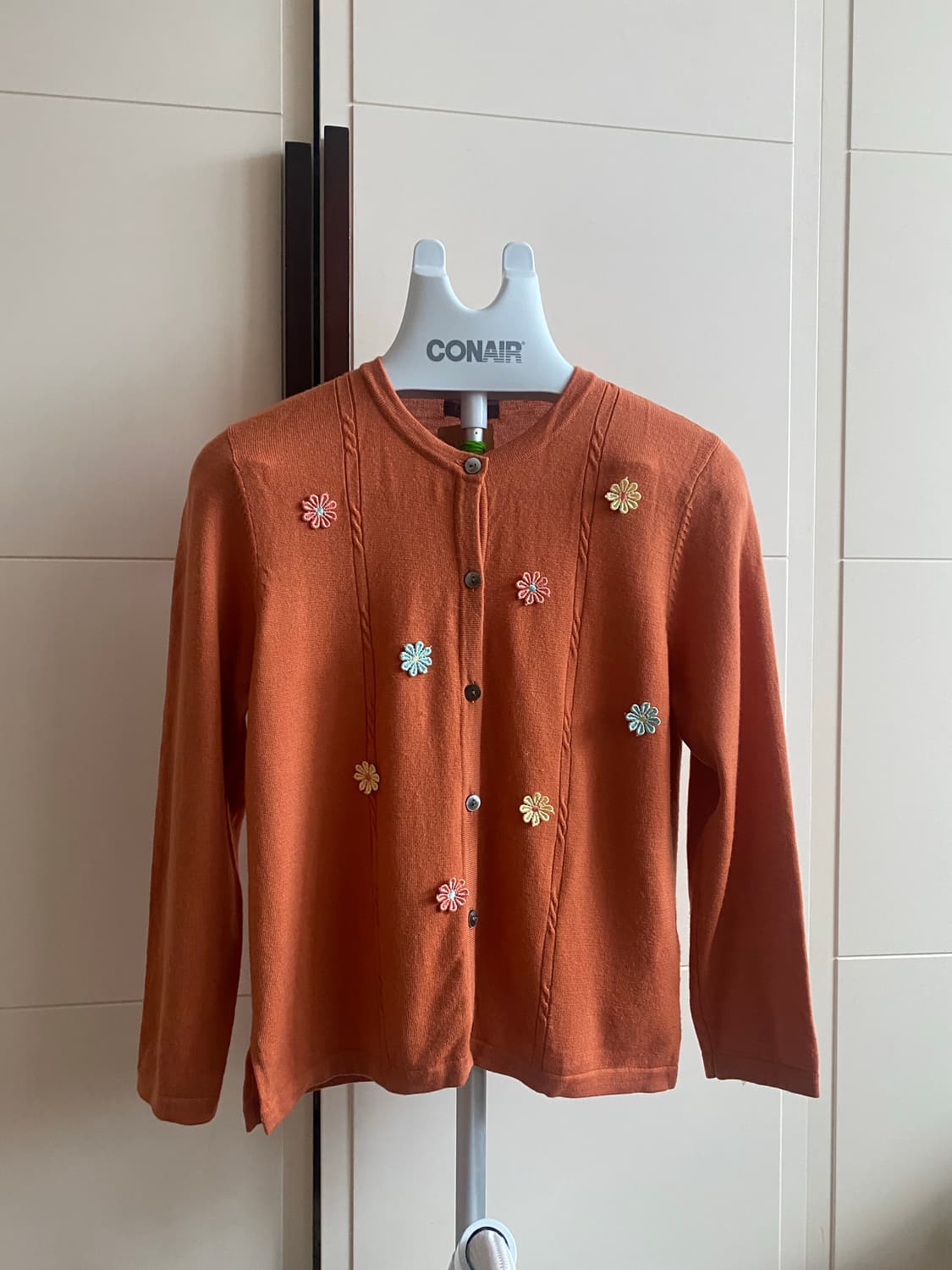 LANSOIR 꽃무늬 가디건 M 오렌지 상품이미지2