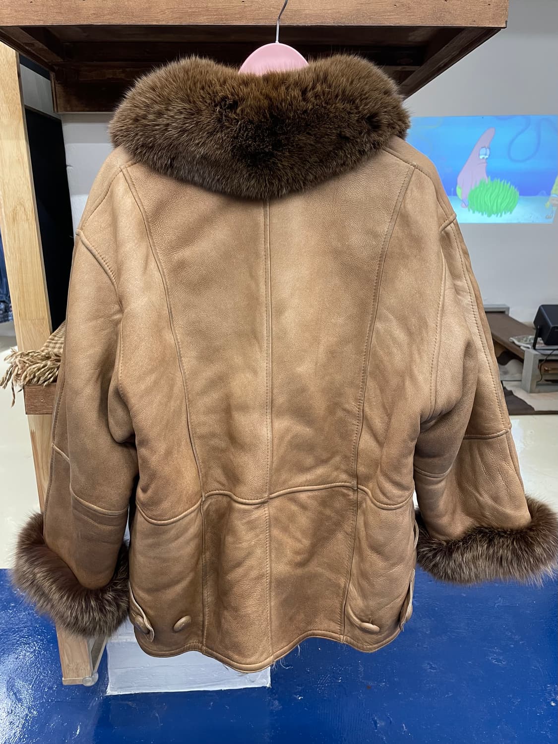 1990s Vintage 양가죽 무스탕 레더 자켓 상품이미지7