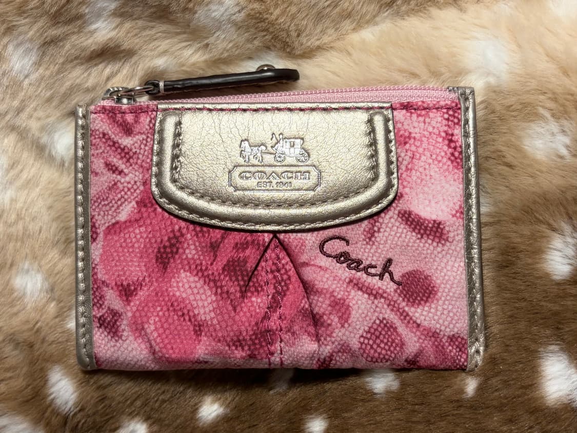 Coach 코치 로즈 빈티지 카드 지갑 일본빈티지 안나수이 갸루 레어 상품이미지1