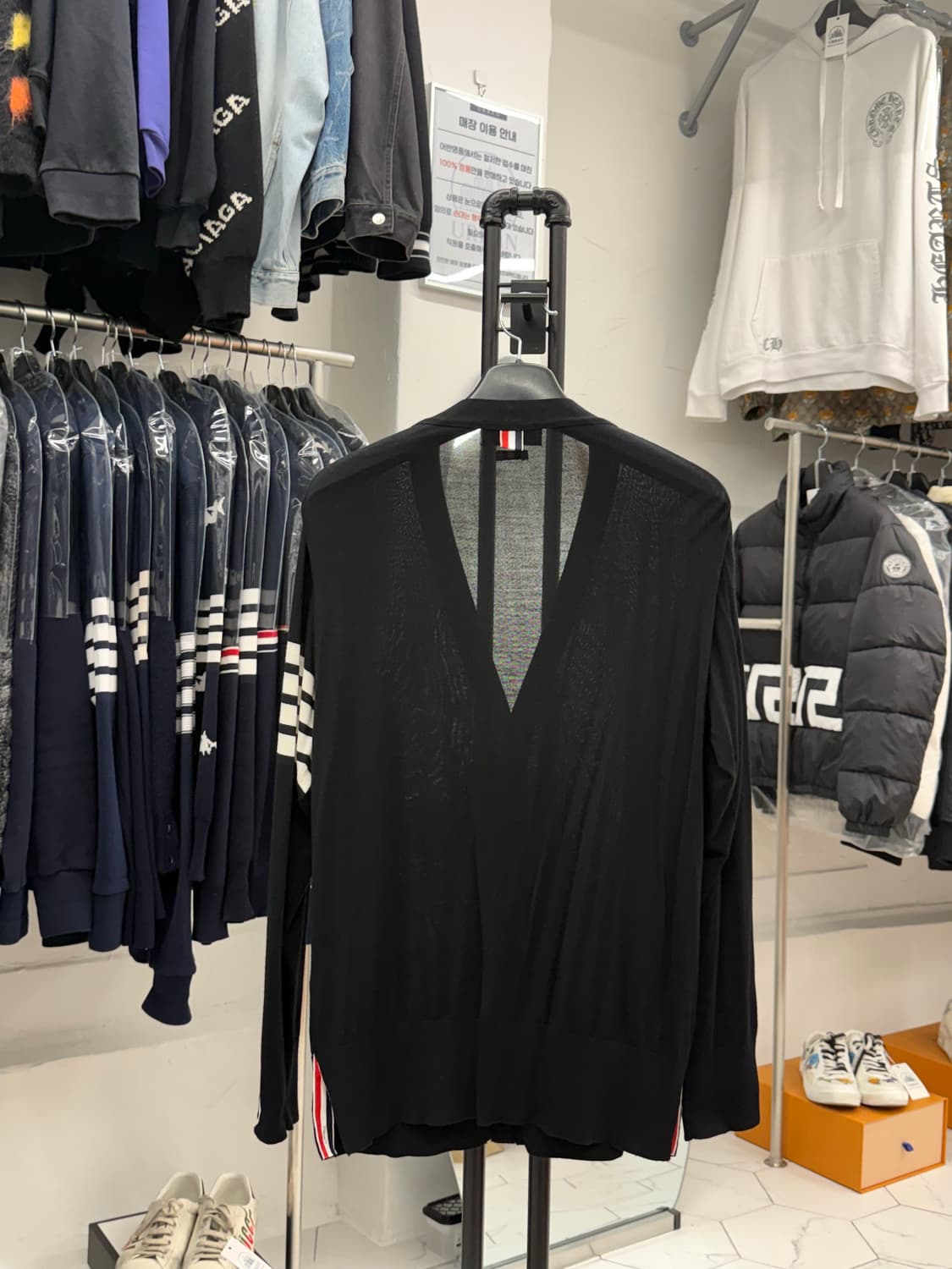 [5] 톰브라운 사선완장 메리노 울 가디건 상품이미지2