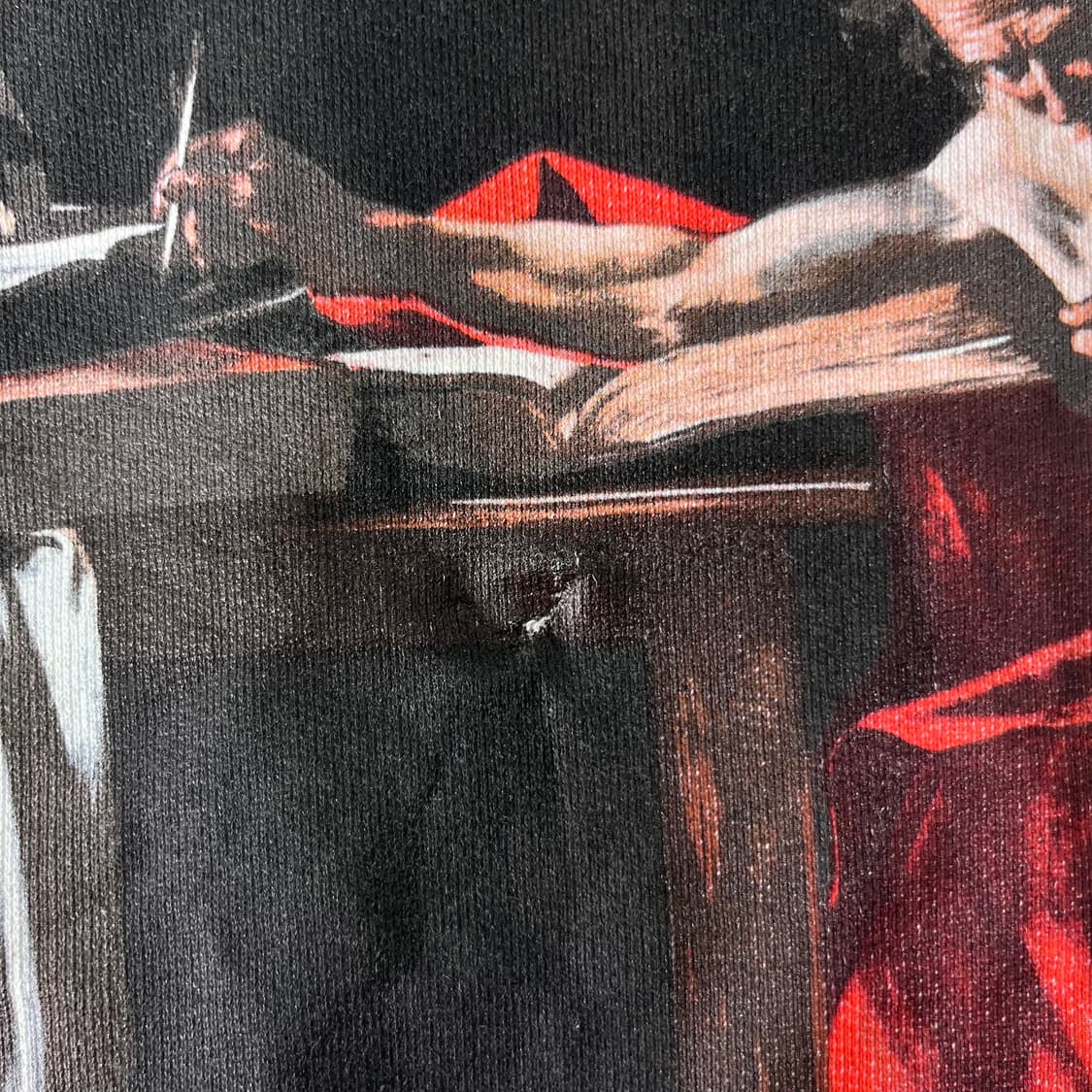 105 오프화이트 카라비지오 프린트 화이트 후드티 상품이미지4