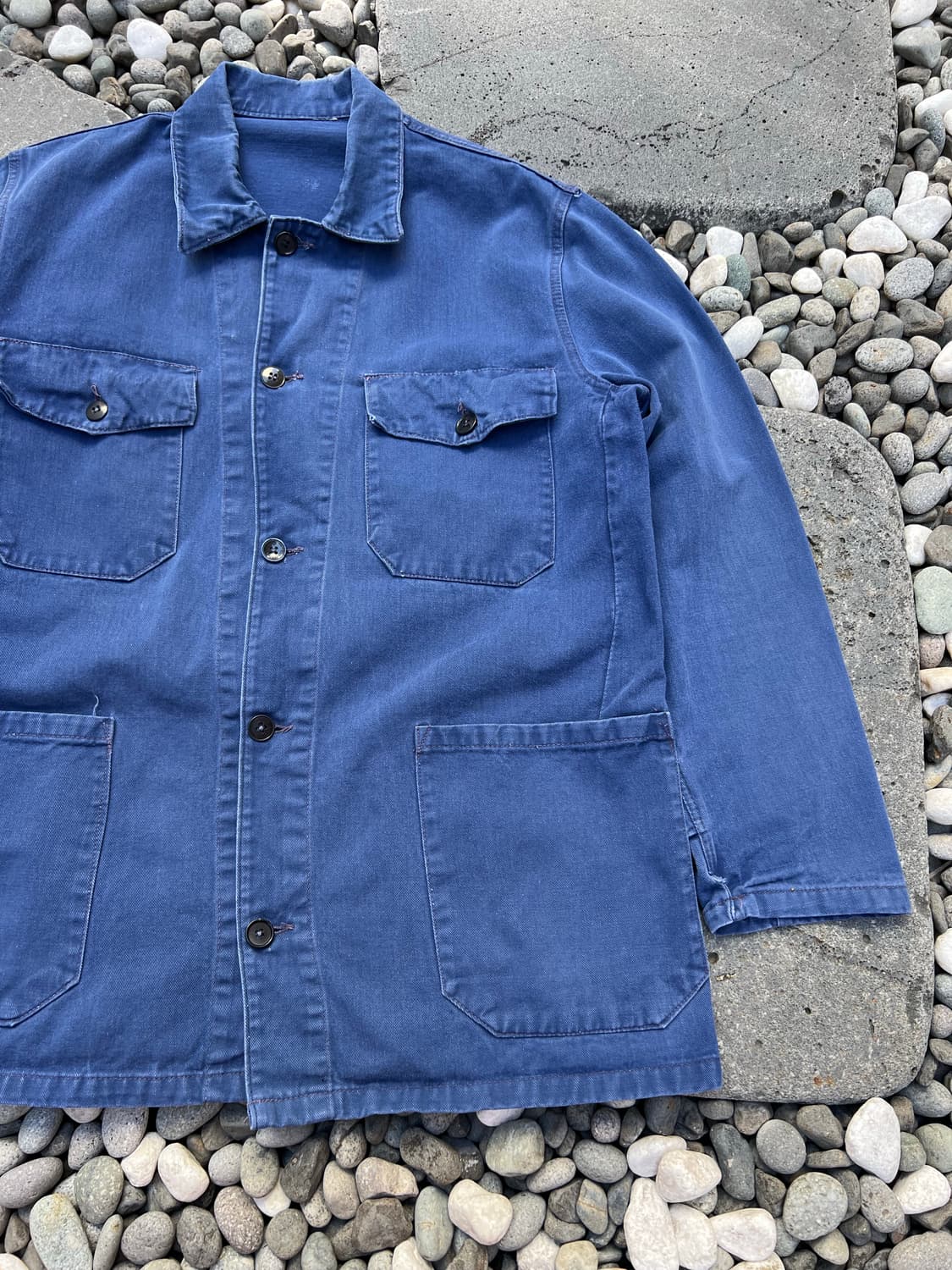 WASHING BLUE OLD VINTAGE BELTED 프렌치워크자켓 상품이미지5