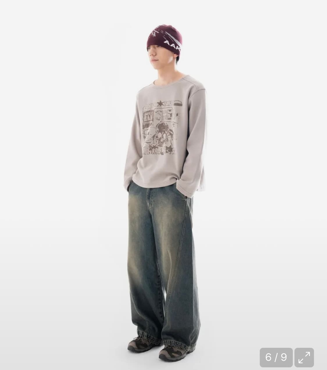 AAKAM Paneled Denim Pants (Blue) 상품이미지1