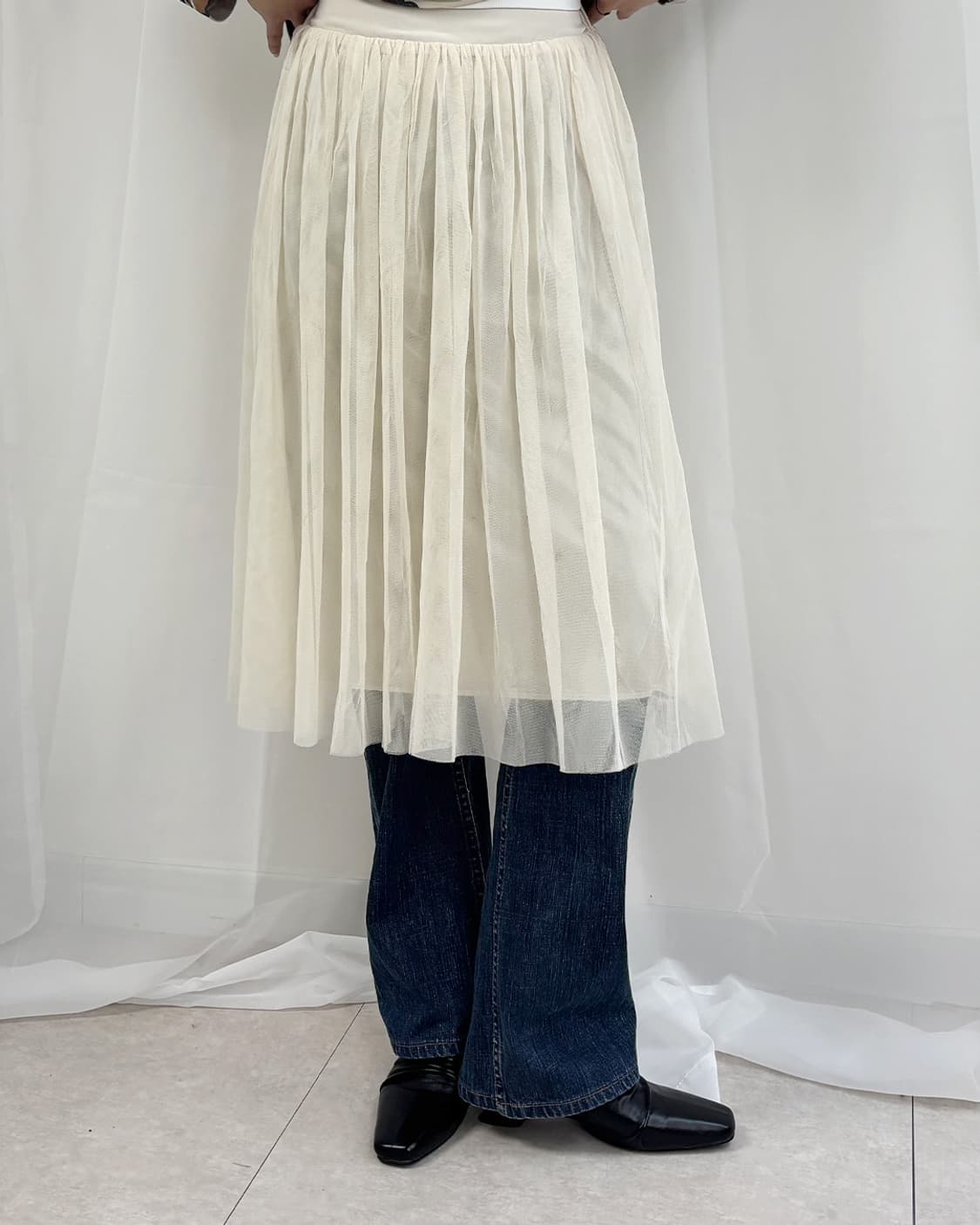 swan tulle balletcore beige ivory skirt 상품이미지7