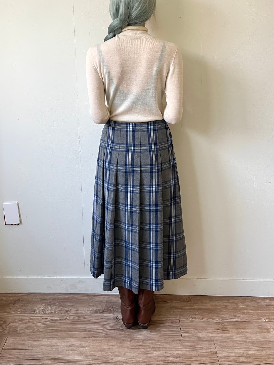 Dessin 체크 스커트 상품이미지9