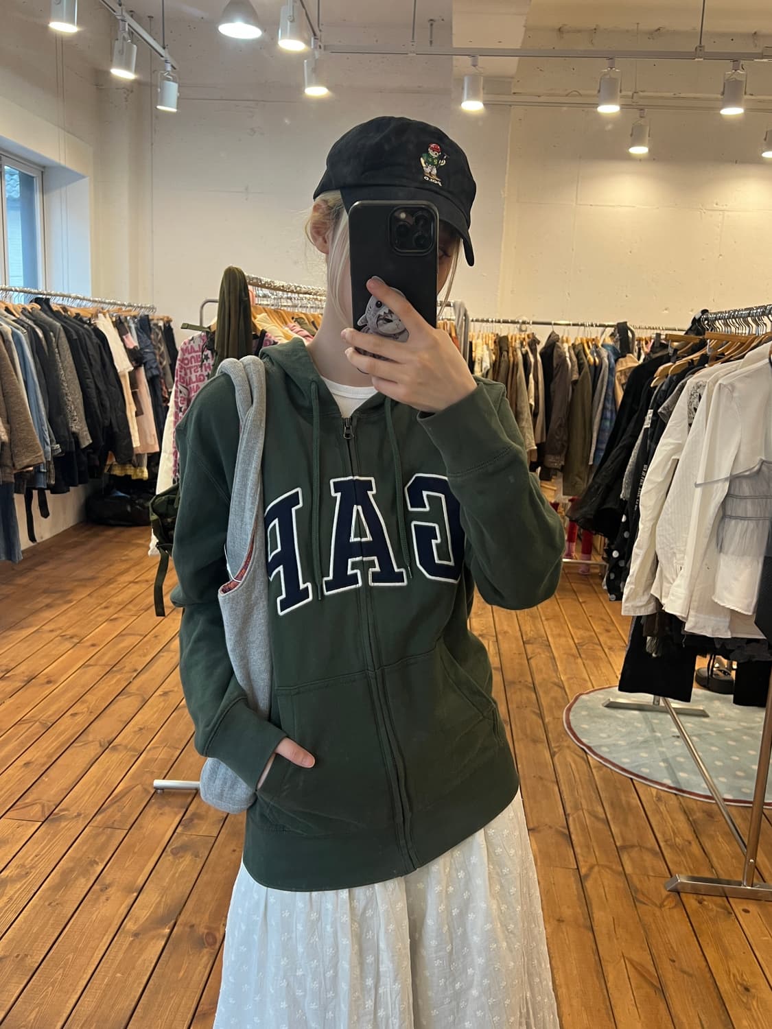 GAP 카키 후드집업 상품이미지3