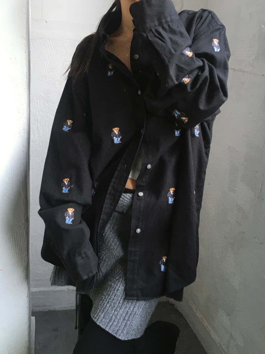 Polo 폴로 랄프로렌 신형 베어 자수 버튼 다운 셔츠 상품이미지4