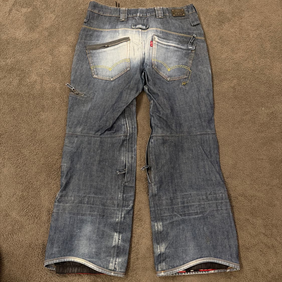 [정품/M] 리바이스 x 686 콜라보레이션 스노우보드 데님 팬츠 상품이미지3