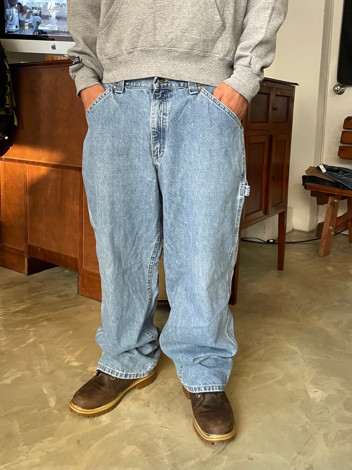 90~00s 빈티지 Lee Dungarees 카펜터 데님 36x32 상품이미지2