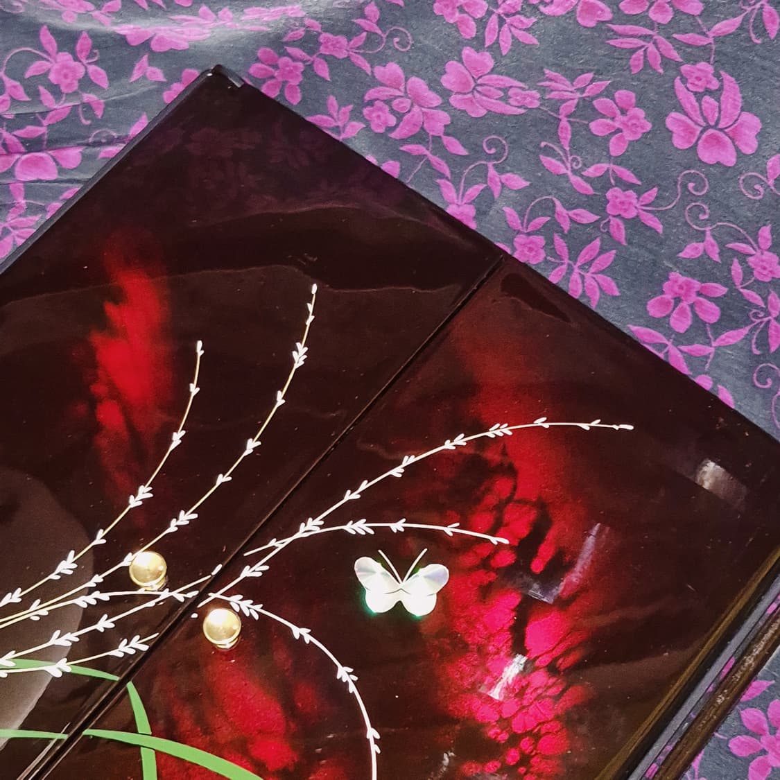 80s 일본 레트로 나비 서랍 보석함 상품이미지8
