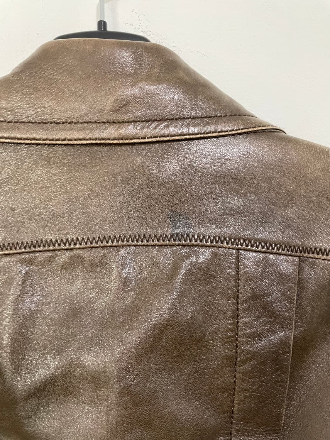 미샤 브라운 가죽 라이더 자켓 상품이미지7