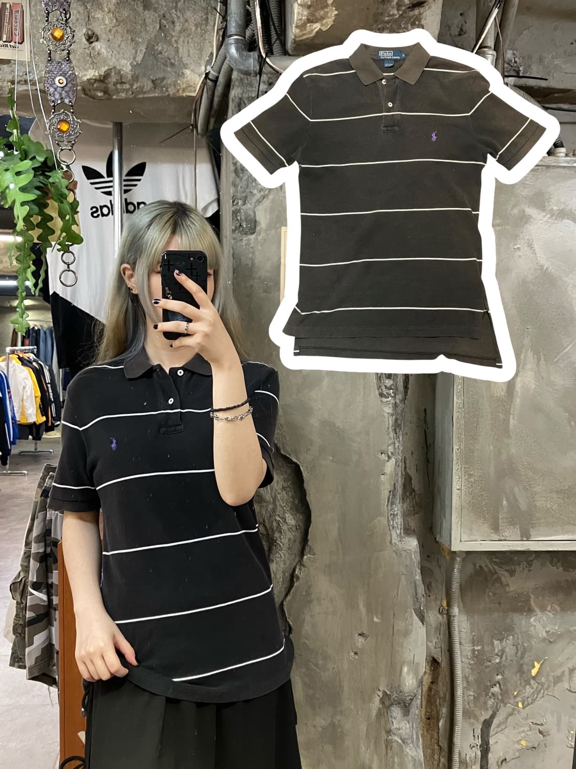 폴로 카라 반팔 블랙 M  #csz827 상품이미지1
