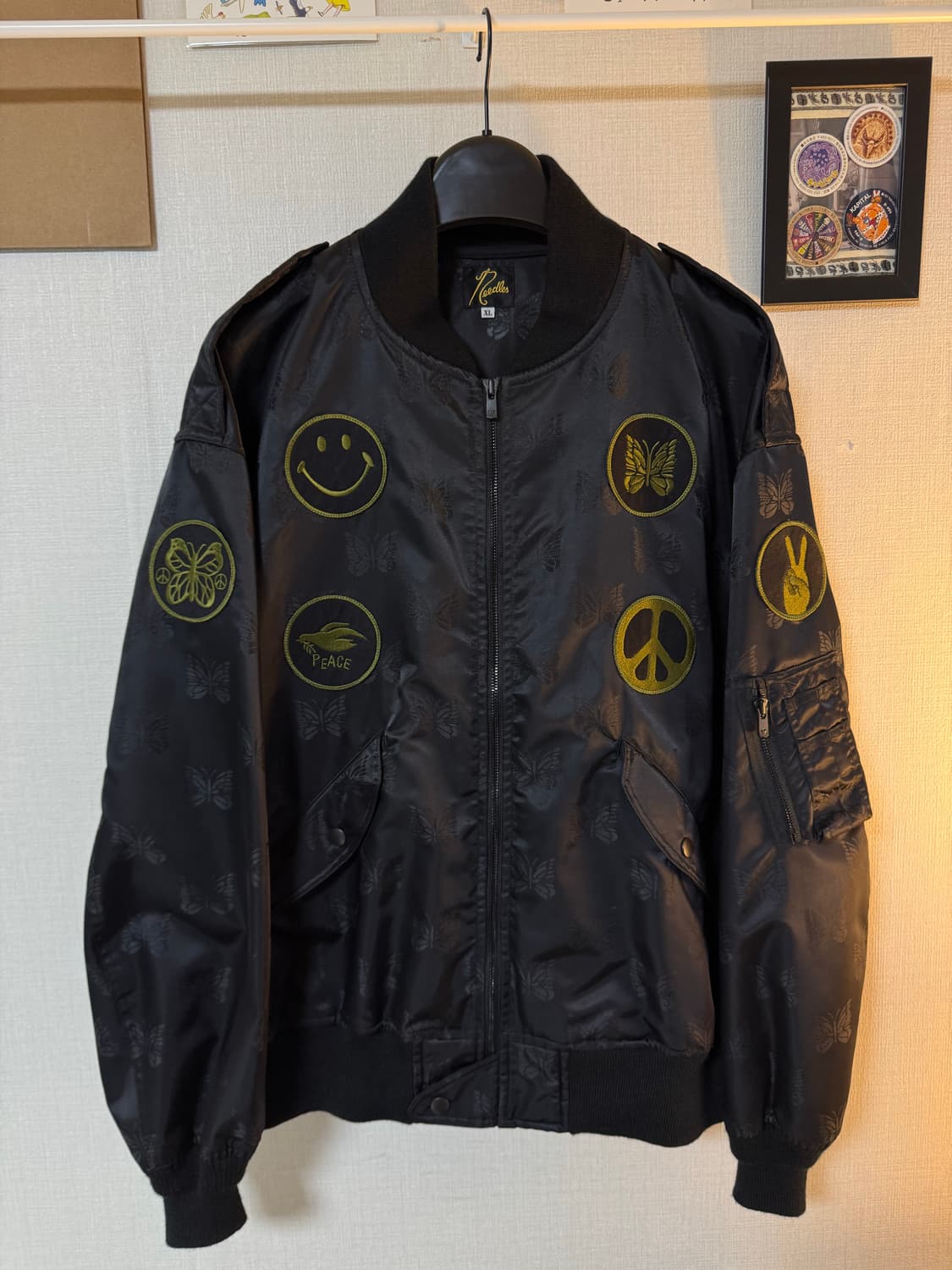 [XL] 니들스 L2-B 자켓 빠삐용 자카드 사틴 블랙 상품이미지1