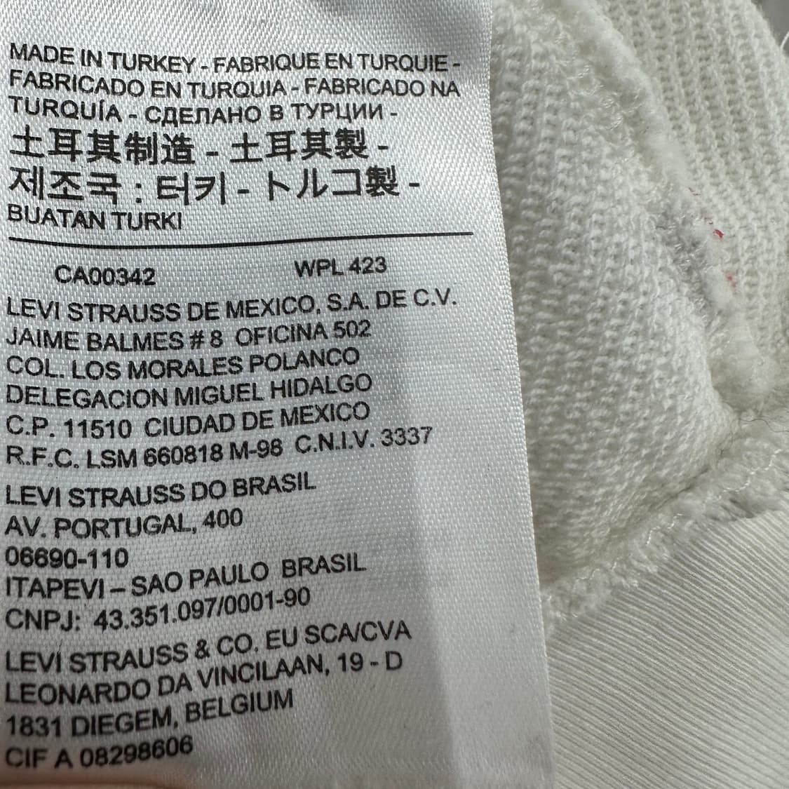 90 리바이스 남자 빅로고 맨투맨 상품이미지4