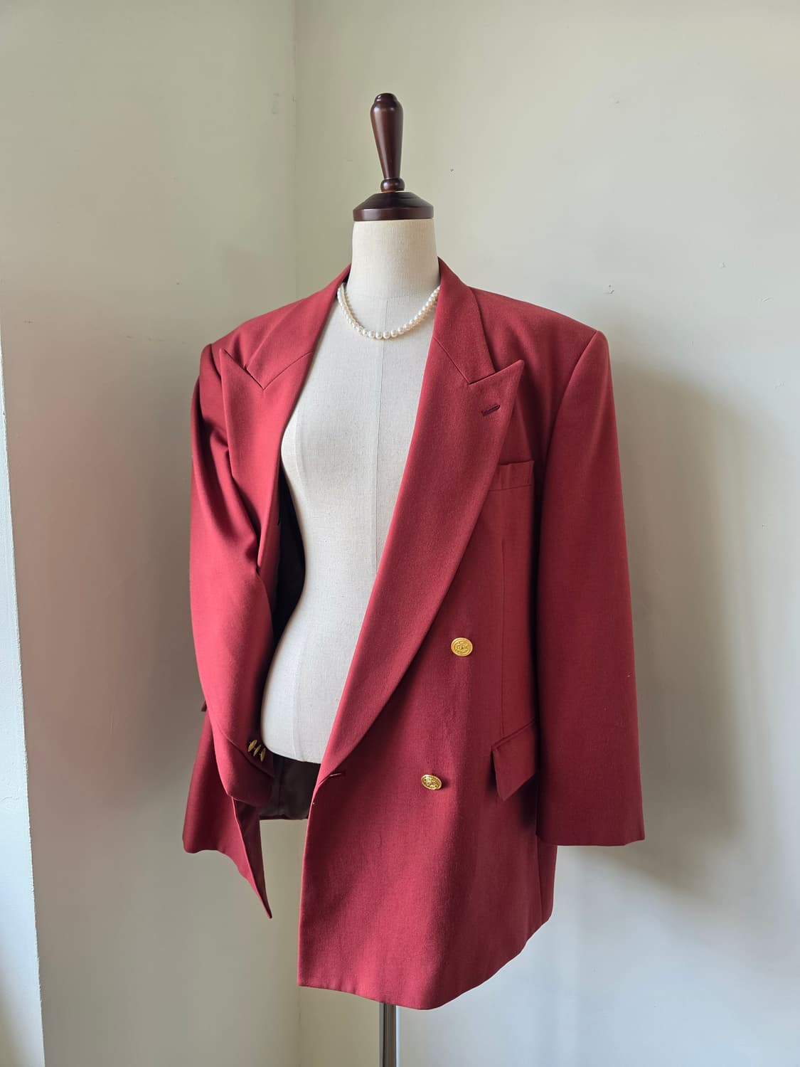 말린장미 금장 더블 버튼 테일러드 싱글 자켓 상품이미지1