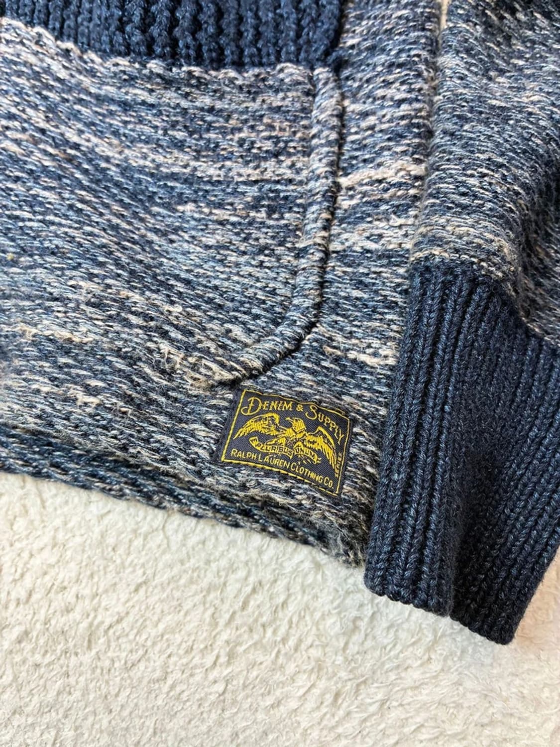 데님앤서플라이 00's 숄카라 니트 집업 PN6120 상품이미지4