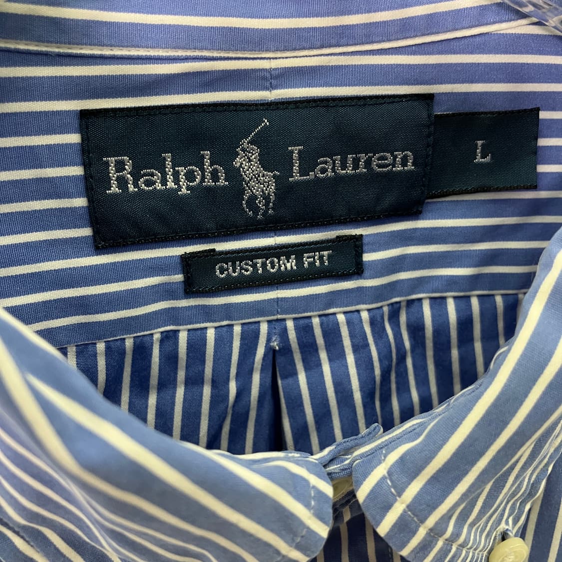 폴로 랄프로렌 블루 스트라이프 셔츠 L 상품이미지3