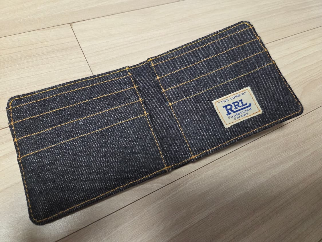 RRL 더블알엘 인디고 데님 빌폴드 지갑 상품이미지2