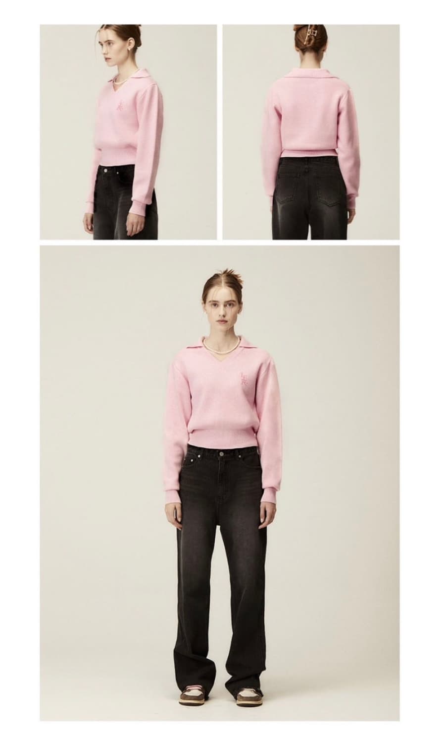 잇터 핑크 카라 니트 (웬디 착용) 상품이미지2