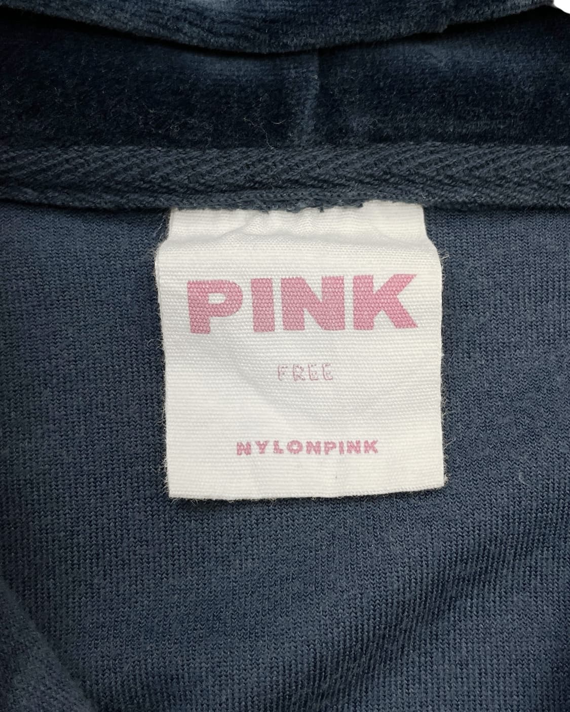 PINK 후드 스팽글 로고 벨벳 후드집업 상품이미지9