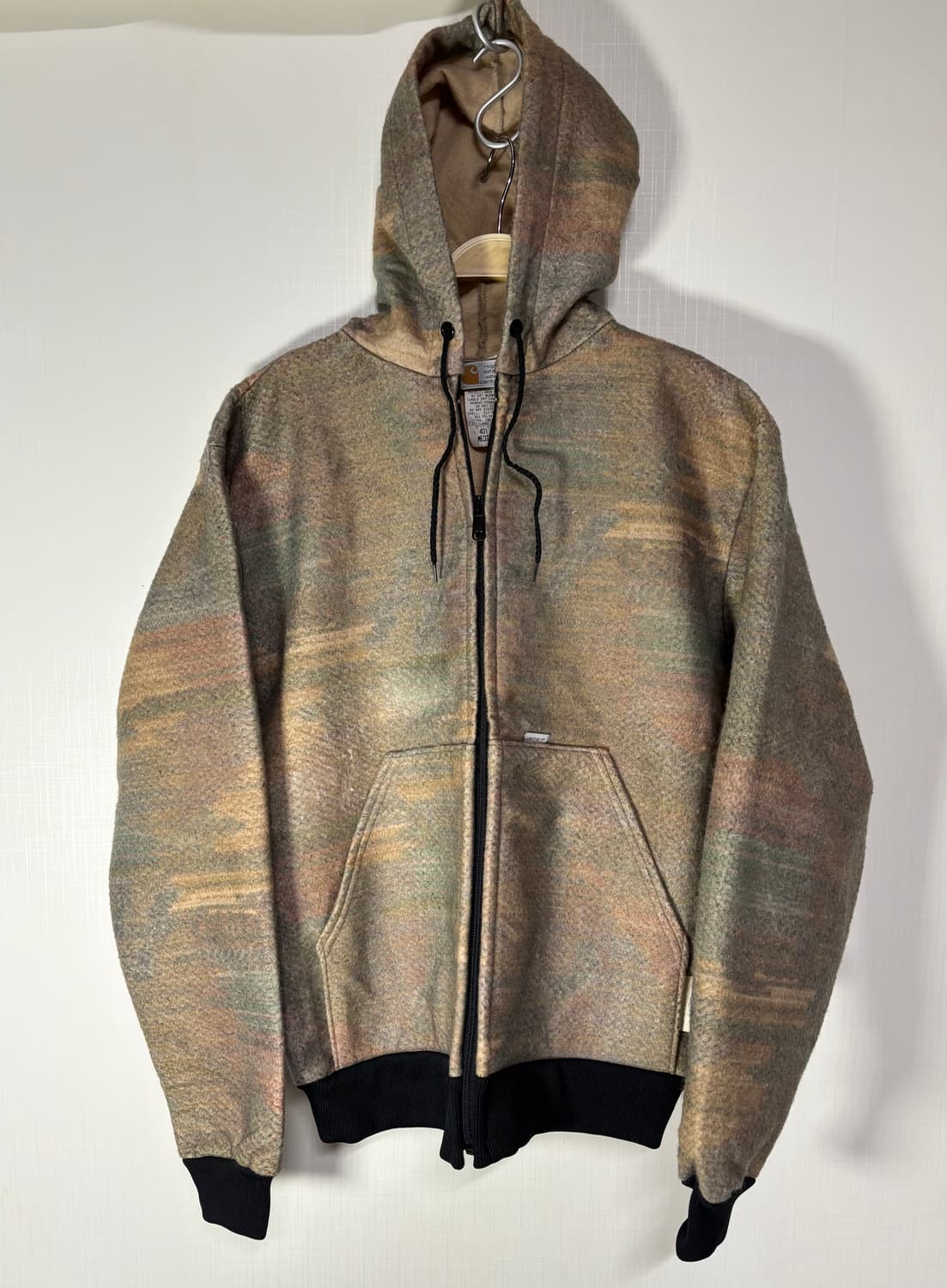 90s USA Carhartt 빈티지 칼하트 아즈텍 워크자켓 후드집업 상품이미지5