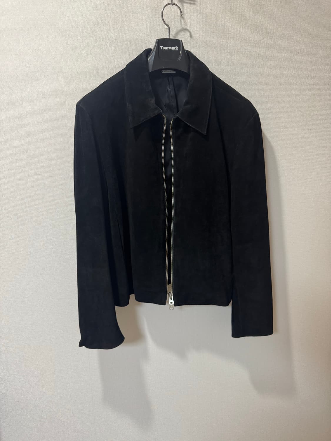 [L] 토니웩 스웨이드 자켓 블랙 상품이미지1