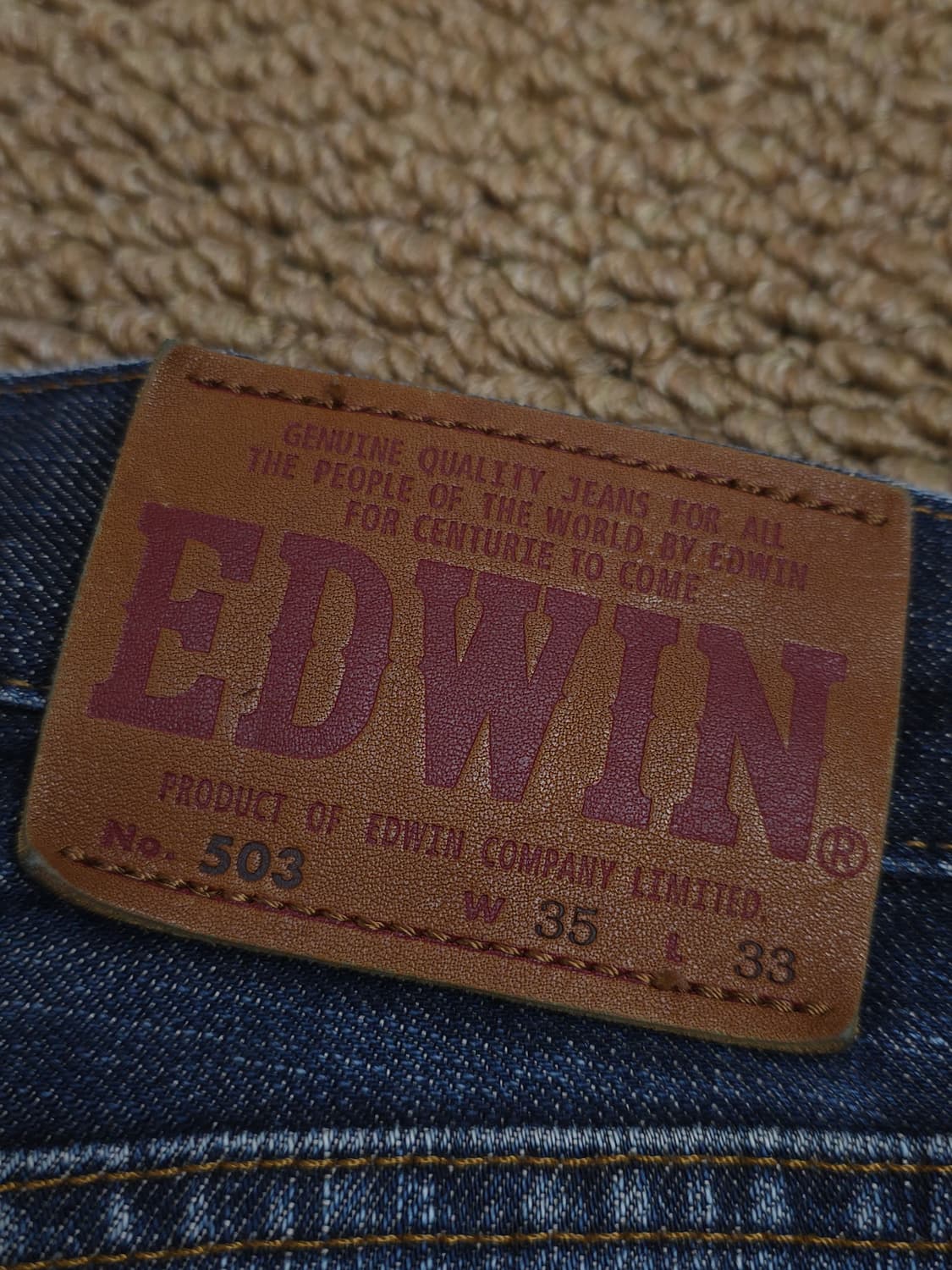 에드윈 503 레귤러핏 청바지⭐️소가죽탭 상품이미지9