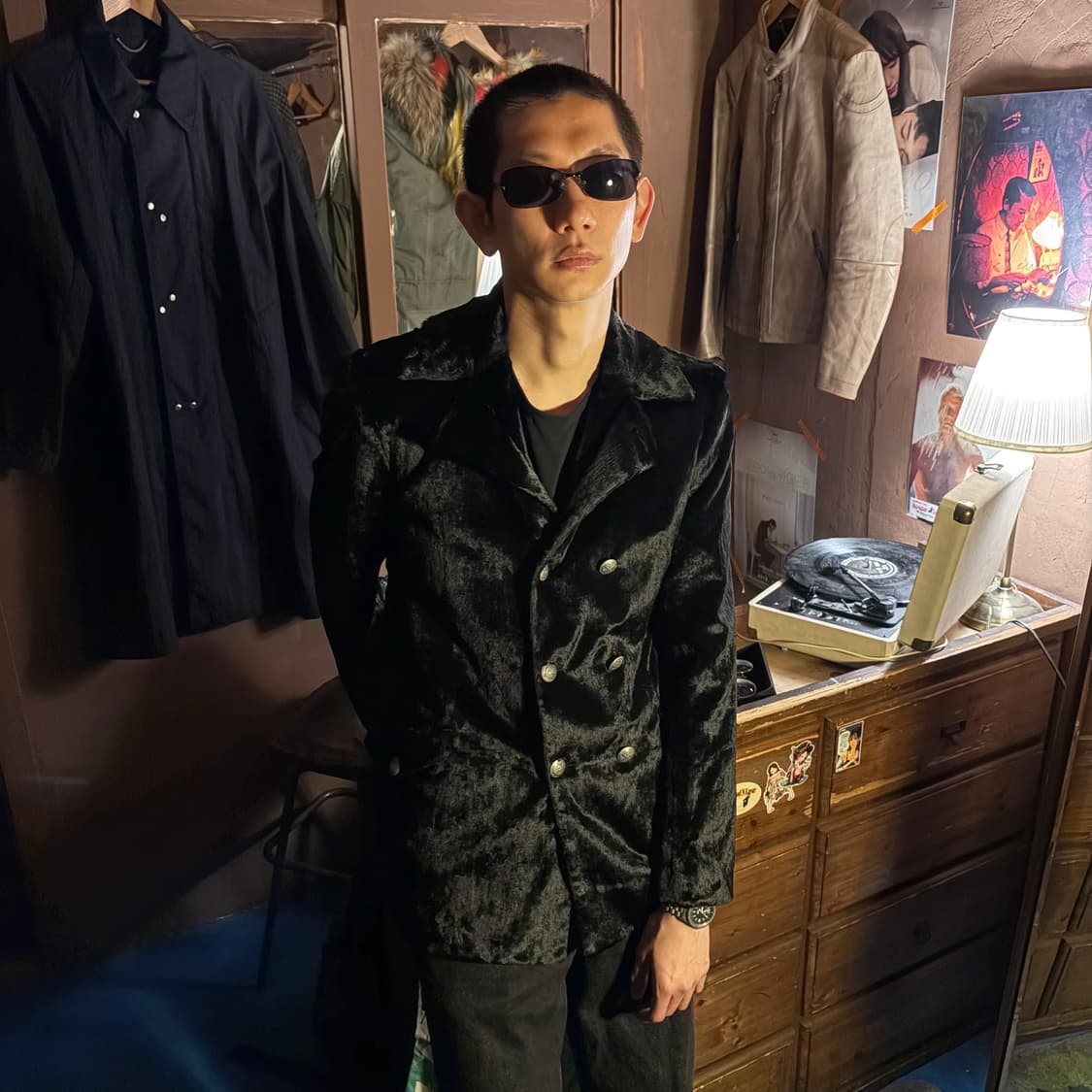 JAPAN VINTAGE FUR DOUBLE JACKET BLAZER 상품이미지1