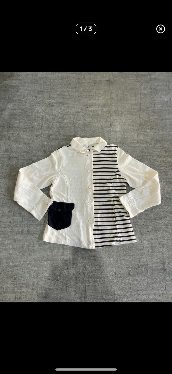 일본빈티지 Lucruca 아방가르드 하구미모리걸 아 메카지 라운드가디건 상품이미지1