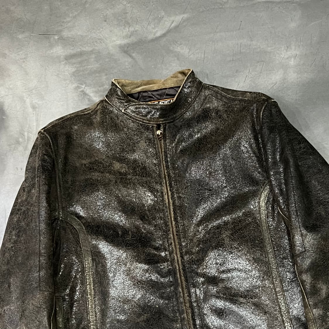  Dog fight 리얼레더 싱글 라이더자켓 y14638 상품이미지3