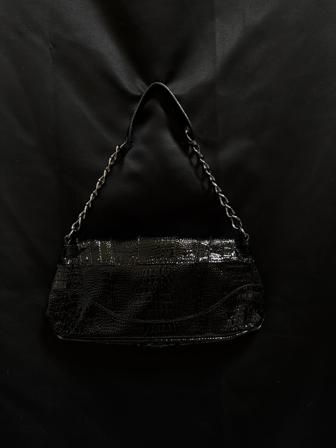 “Unknown” Y2K Design Buckle Black Bag 상품이미지8