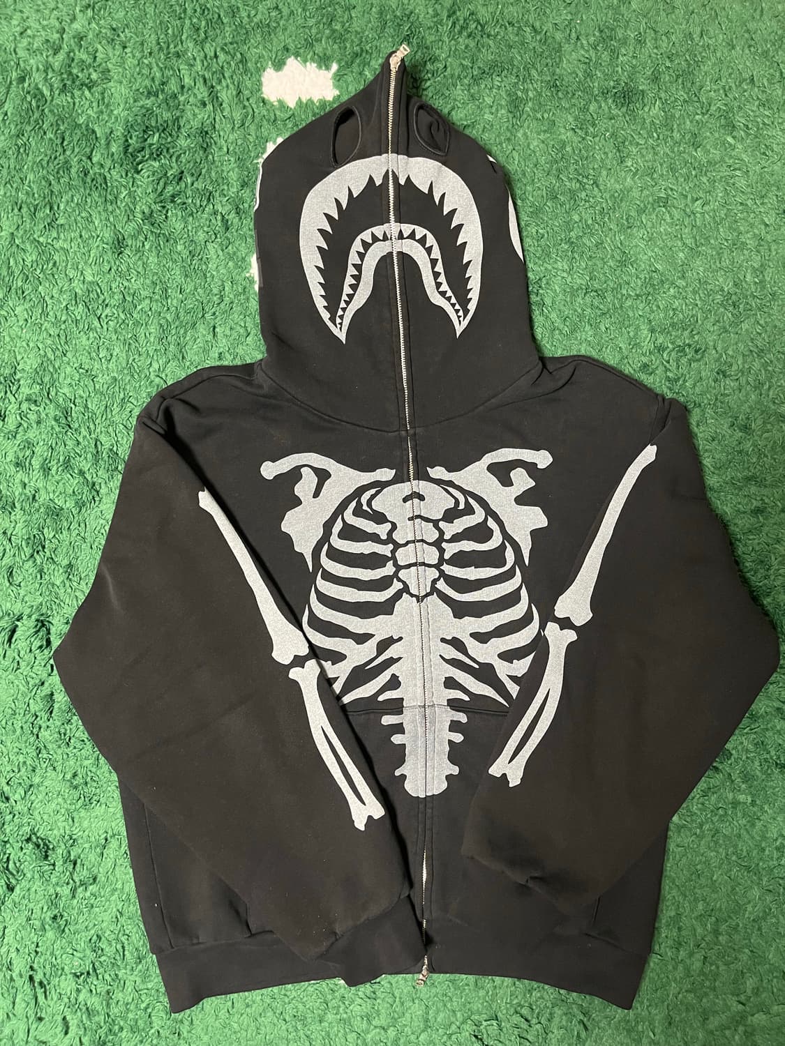 [XL] 베이프 스켈레톤 샤크후드 블랙 상품이미지2