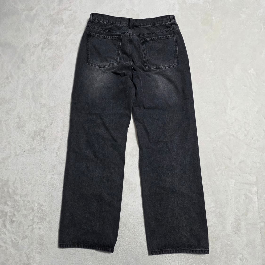 (XL)드로우핏 유주얼 세미 와이드 데님 팬츠 다크그레이 상품이미지3