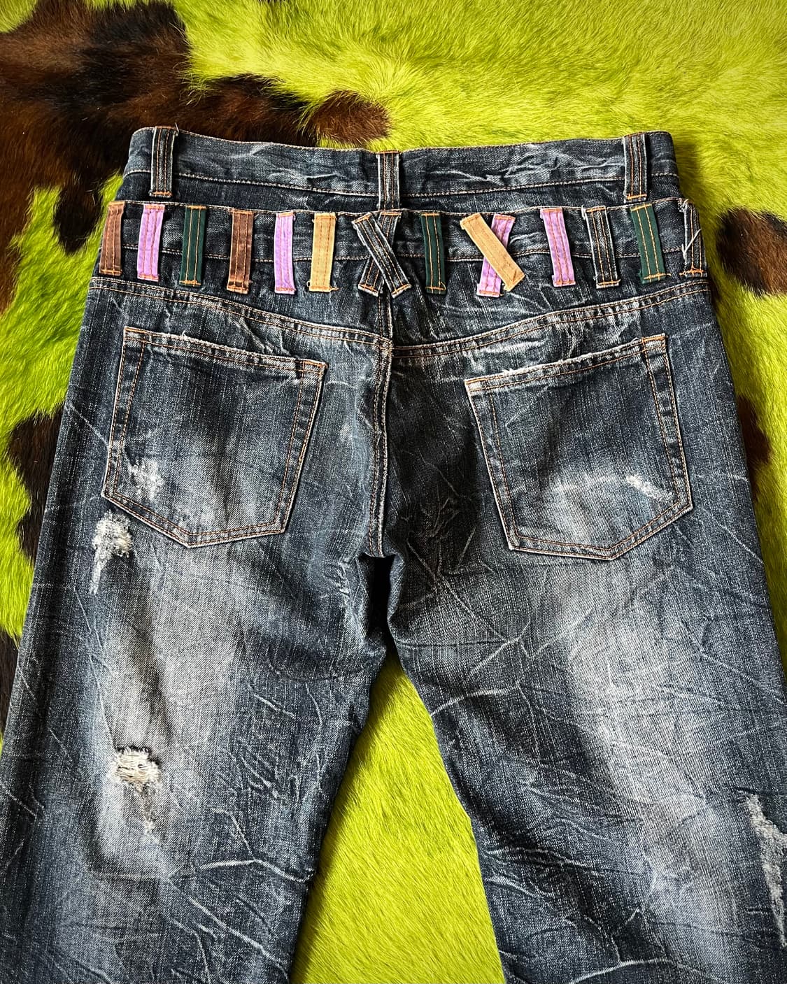 90-00s Nylaus Double Waist Denim Pants 상품이미지8
