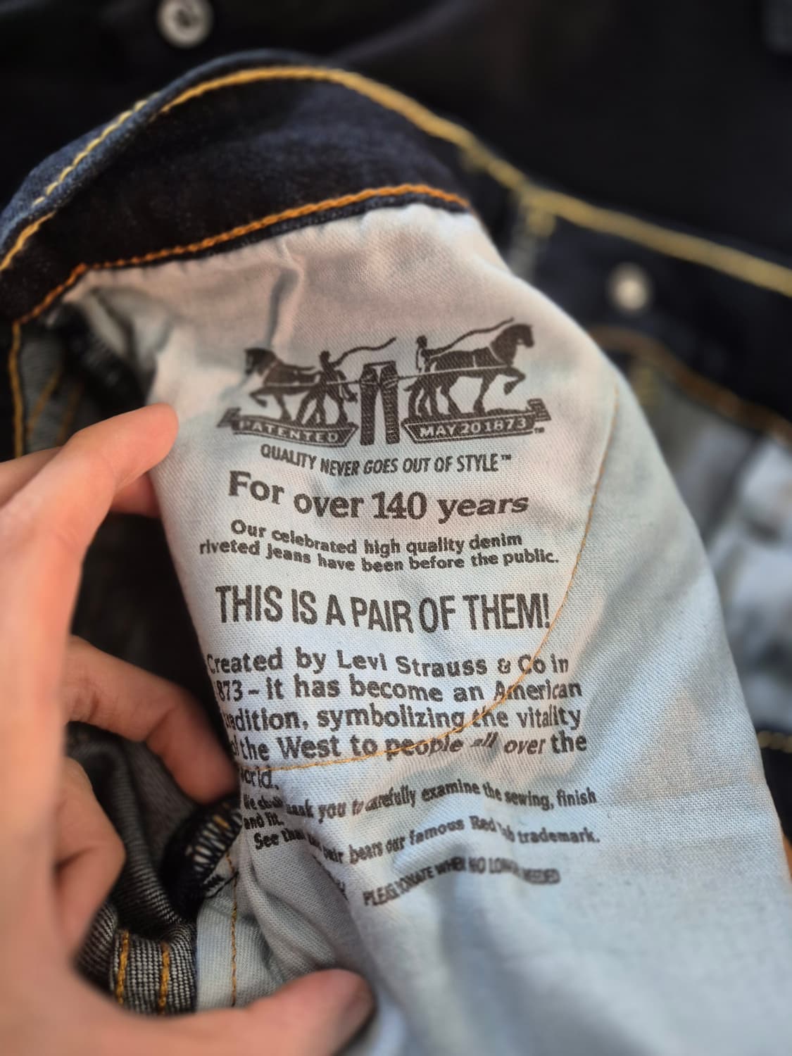 리바이스 511 생지 데님 W30 상품이미지9