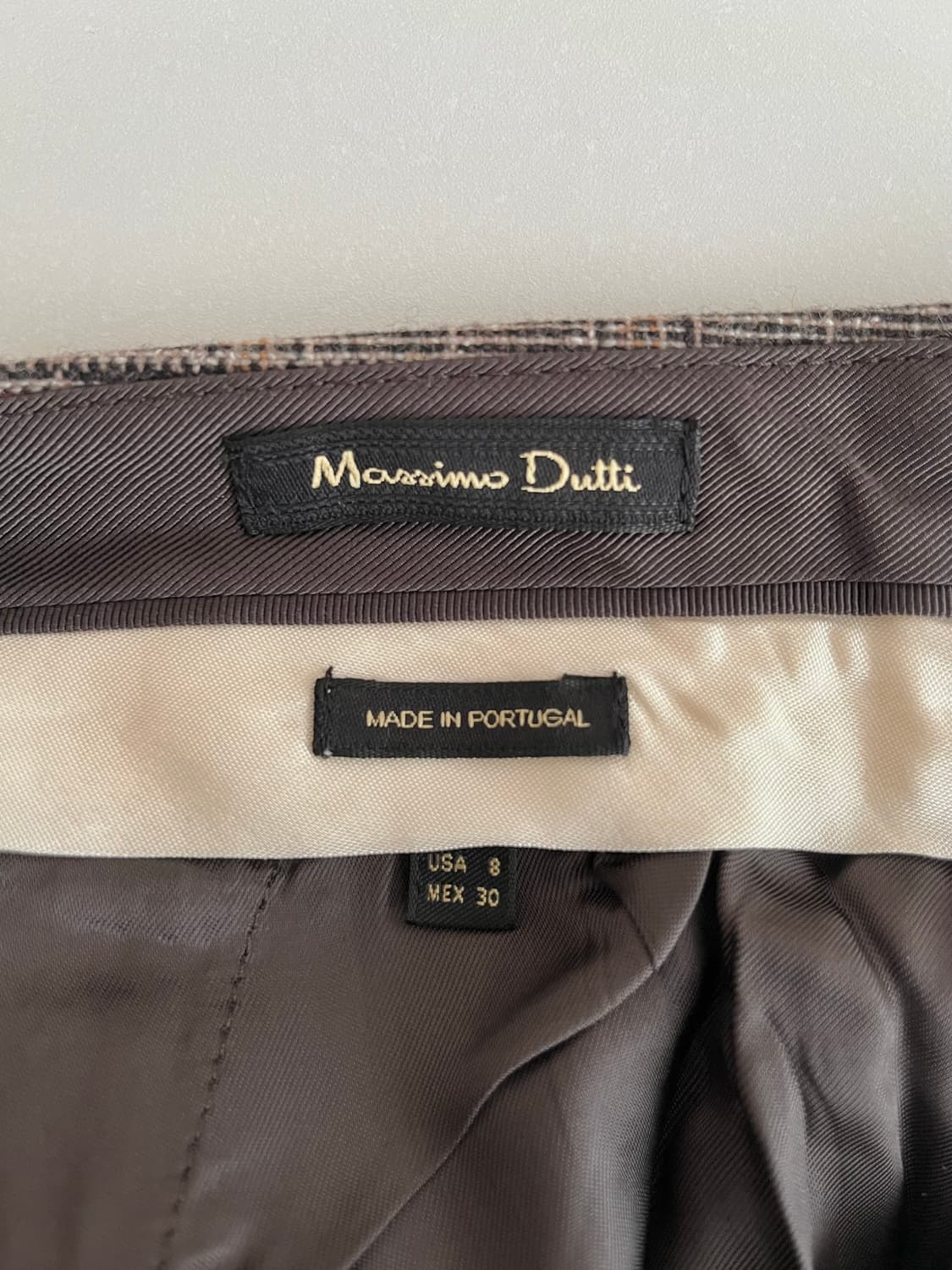 40) 마시모두띠 울 체크 슬랙스 브라운 상품이미지4