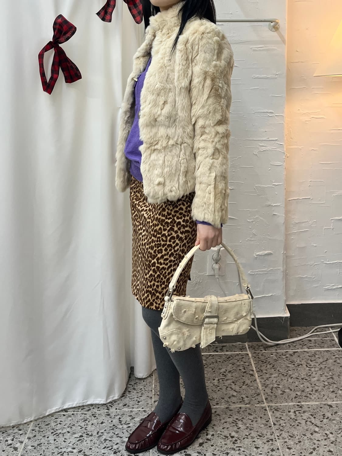 ivory milk fur jacket 상품이미지3