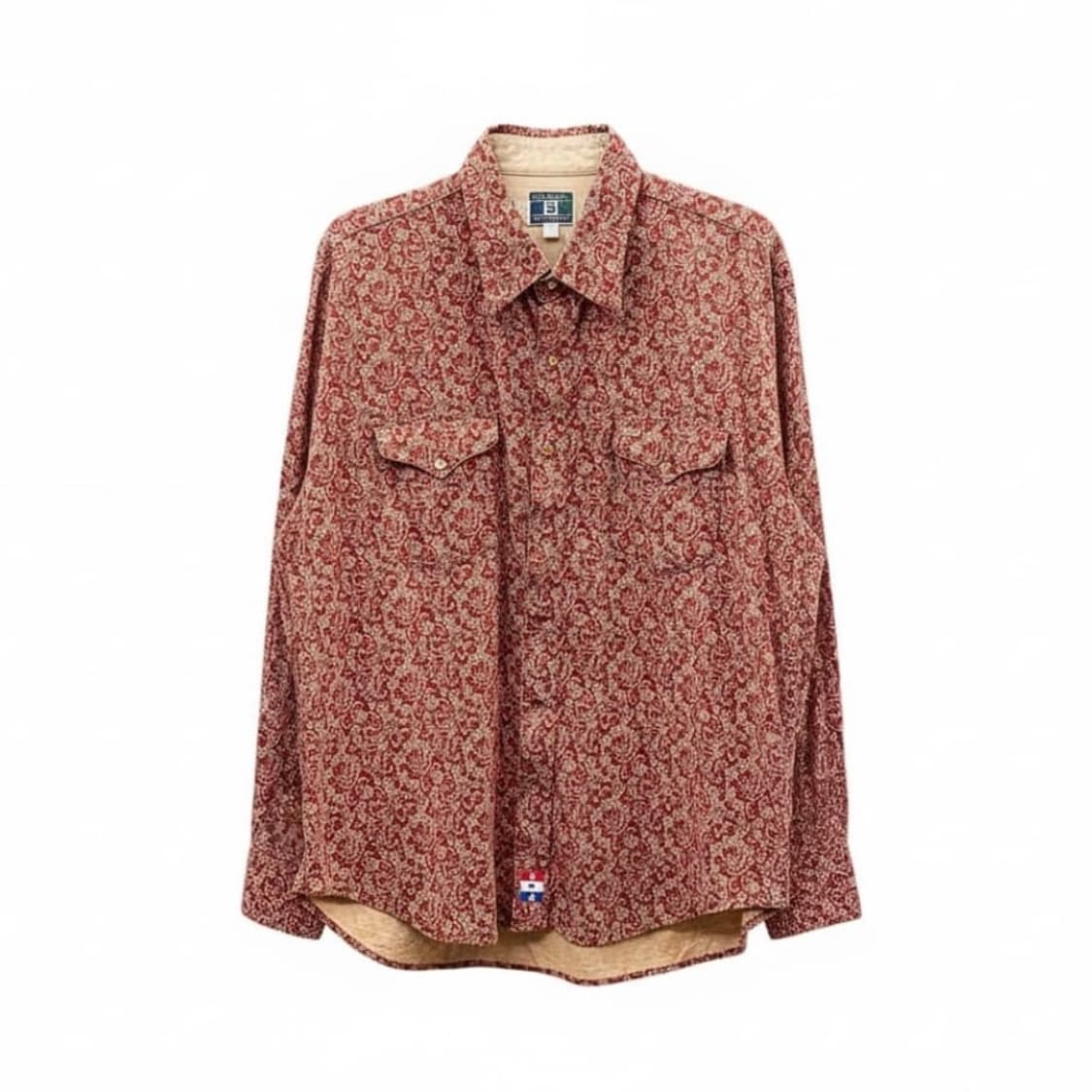 USA VINTAGE 웨스턴 셔츠 올오버 페이즐리 패턴 디테일 레드 상품이미지1