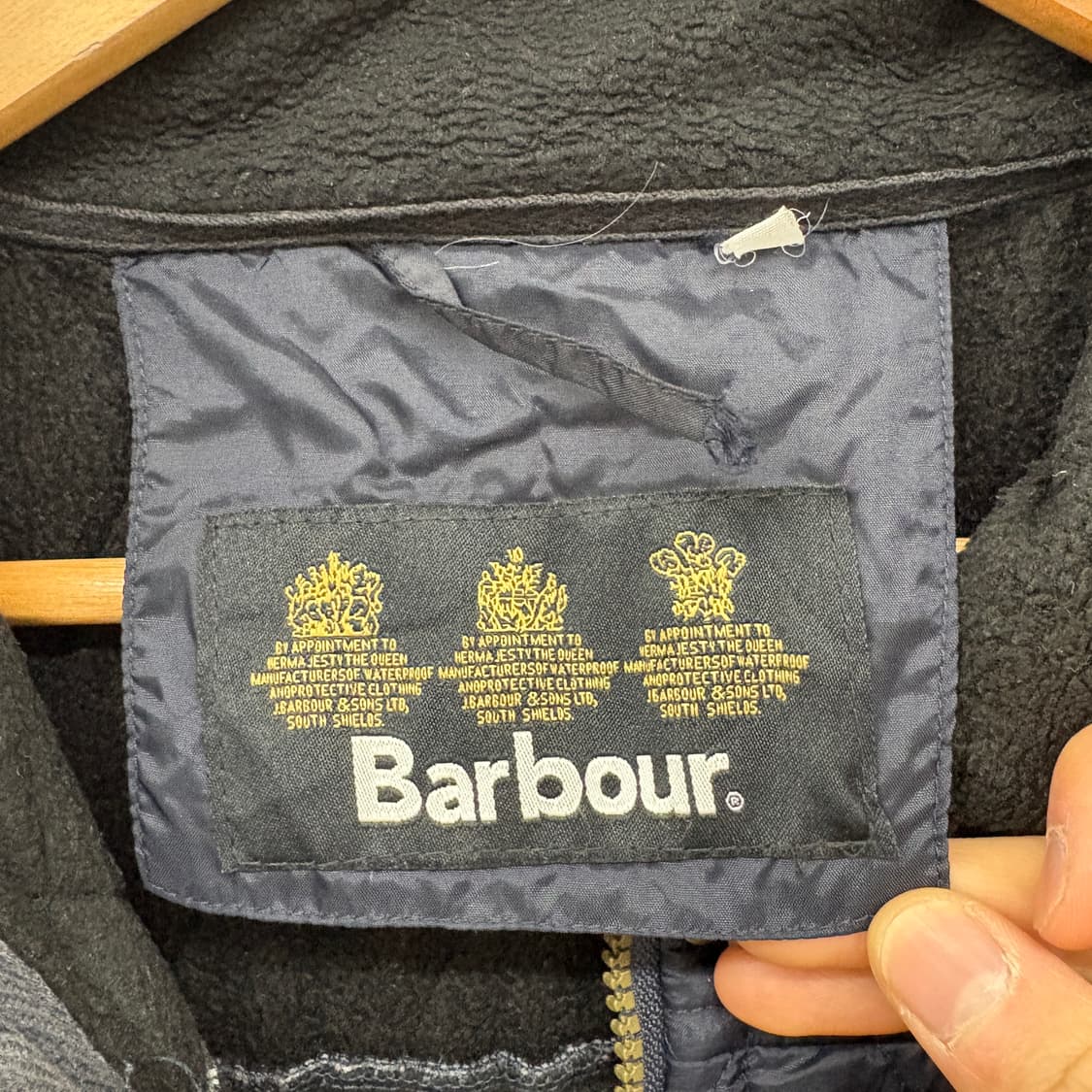 바버 인터내셔널 네이비 퀼팅 자켓 남성 M 상품이미지6