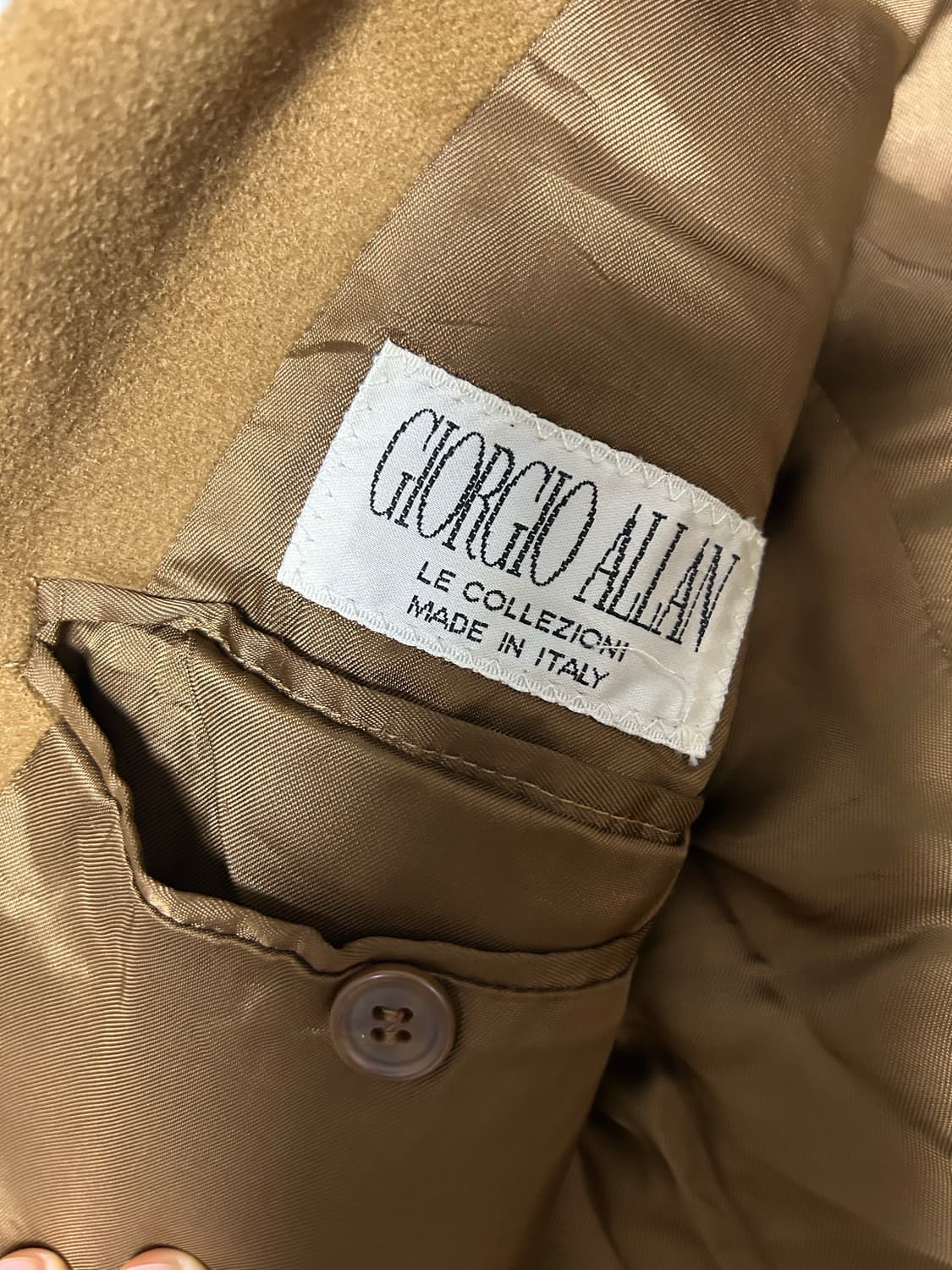 이태리제 조르지오알란 울 더블블레이저 사이즈 105 상품이미지2