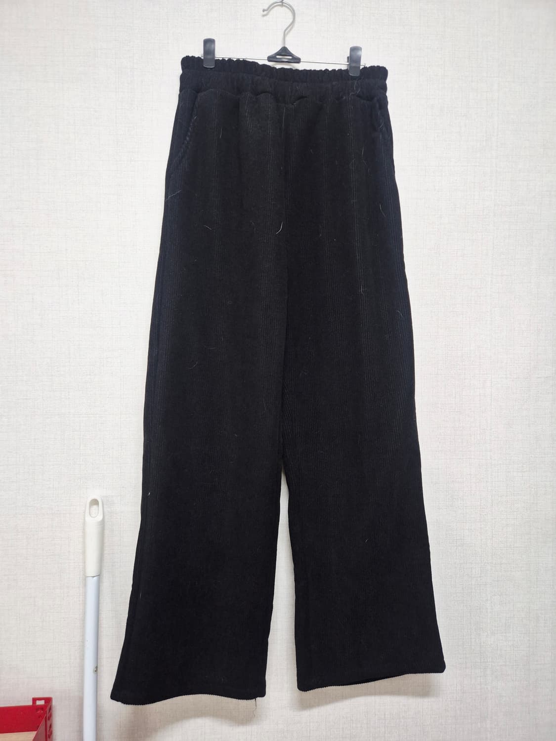 검정 코듀로이 와이드 팬츠 상품이미지1