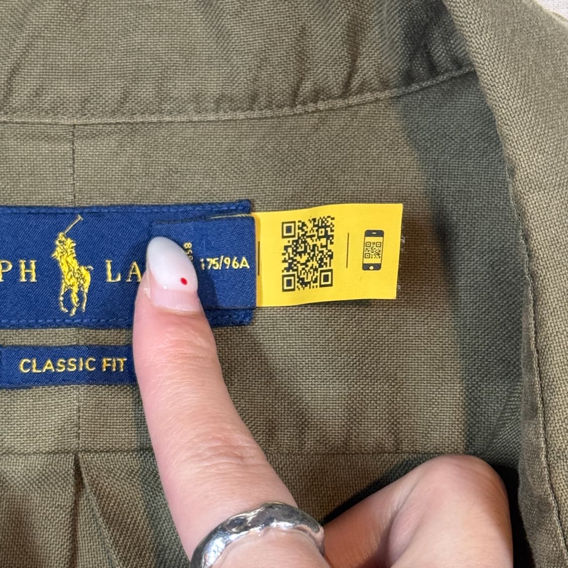 M) 폴로 랄프로렌 클래식핏 가먼트다이 셔츠 큐알탭 신형 상품이미지7