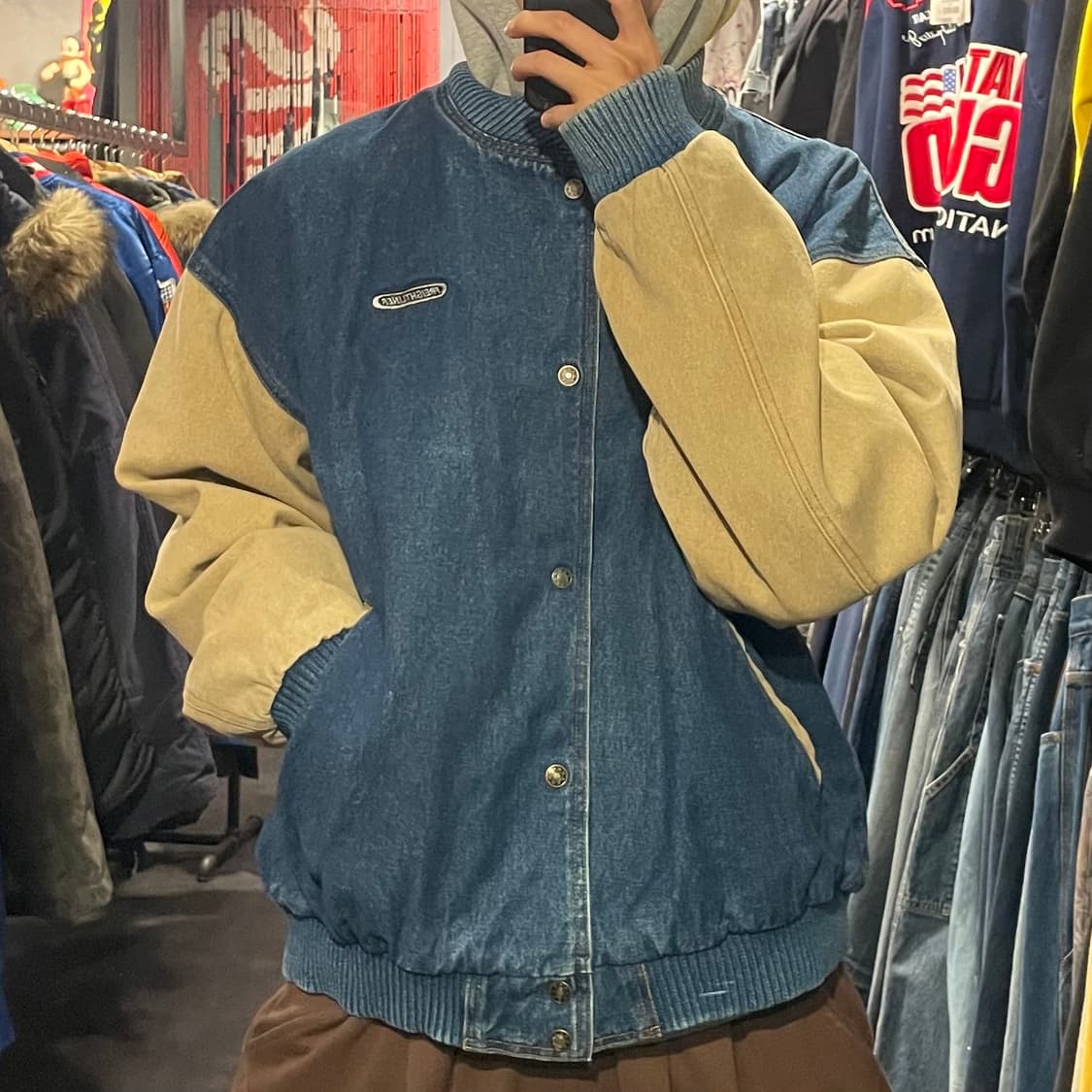 [IM] vtg 데님 바시티자켓 상품이미지2