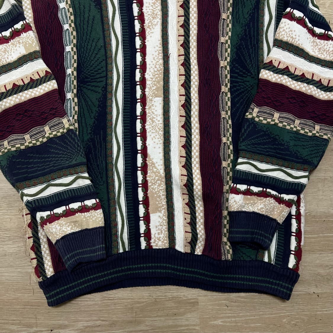 코튼 트레이더스 빈티지 아메카지 패턴 케이블 니트 [멀티] L/105 상품이미지3