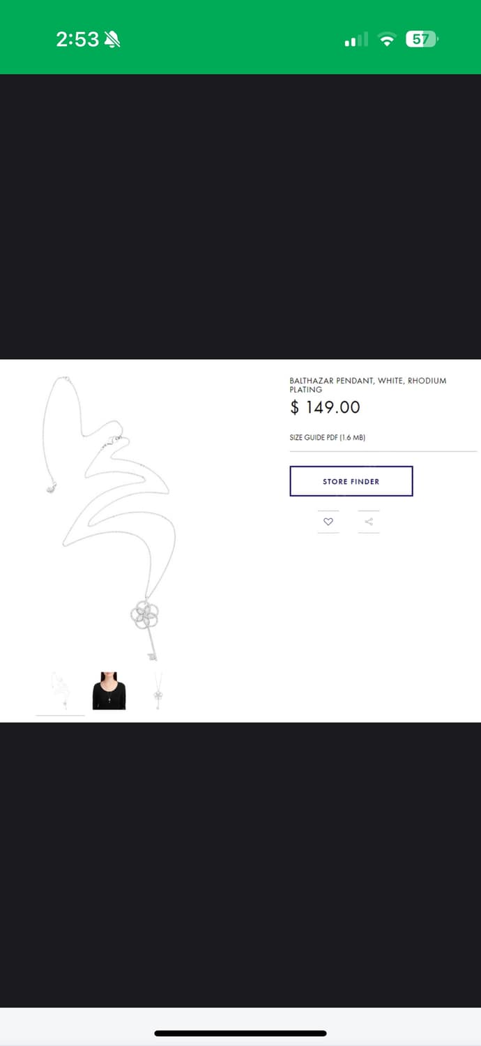 스와로브스키 balthazar 팬던트 목걸이 상품이미지3